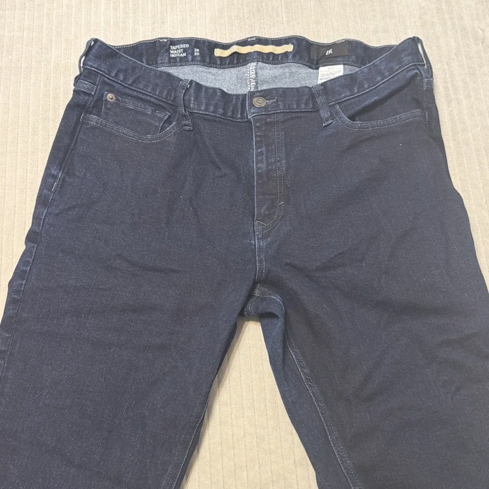Banana Republic Jeans Mens 38x30 fits(36x28) tapered Dark Wash Stretch Preppy